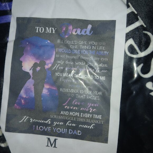 Blanket For Dad, Love from a child to a dad, Perfect for a dad' gift or occasion - Picture 2 of 2
